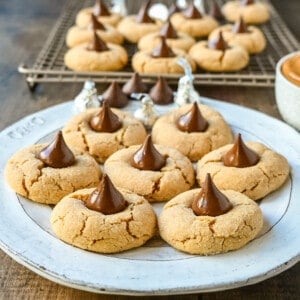 Easy Peanut Butter Blossoms. This popular soft and chewy peanut butter cookie with a Hershey's chocolate kiss in the center is the classic Christmas cookie. This recipe has been in my family for over 60 years and is the best peanut butter blossom recipe.