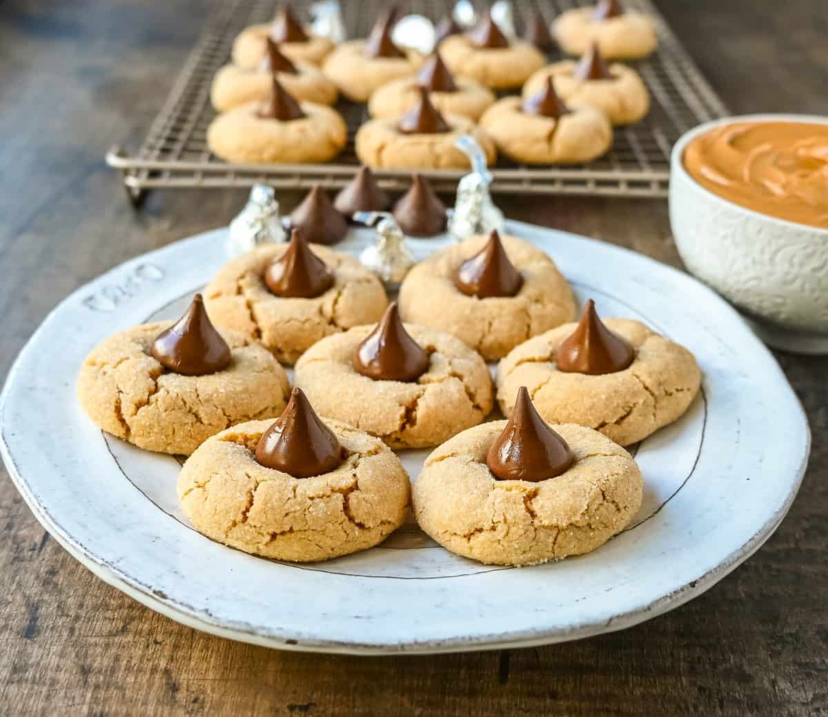 Easy Peanut Butter Blossoms. This popular soft and chewy peanut butter cookie with a Hershey's chocolate kiss in the center is the classic Christmas cookie. This recipe has been in my family for over 60 years and is the best peanut butter blossom recipe.