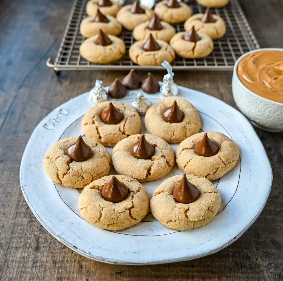 Easy Peanut Butter Blossoms. This popular soft and chewy peanut butter cookie with a Hershey's chocolate kiss in the center is the classic Christmas cookie. This recipe has been in my family for over 60 years and is the best peanut butter blossom recipe.