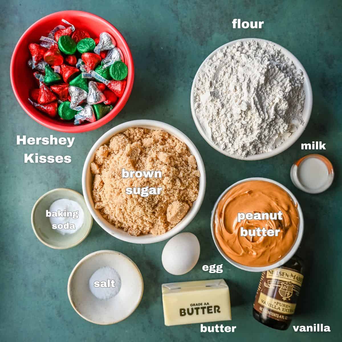 Peanut Butter Blossoms Ingredients