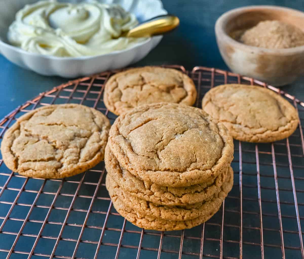 Soft Gingerbread Cookies with Cream Cheese Frosting. These Frosted Molasses Ginger Cookies are the perfect Christmas Cookie. Soft in the center with the perfect crisp edges. The sweet cream cheese frosting pairs perfectly with the spiced gingerbread cookie. This is a quintessential Christmas cookie recipe that gets rave reviews!