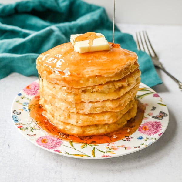 The Best Pancake Recipe. Light and fluffy buttermilk pancakes with a secret ingredient to make it extra tender. These sour cream pancakes are the only pancake recipe you will ever need!