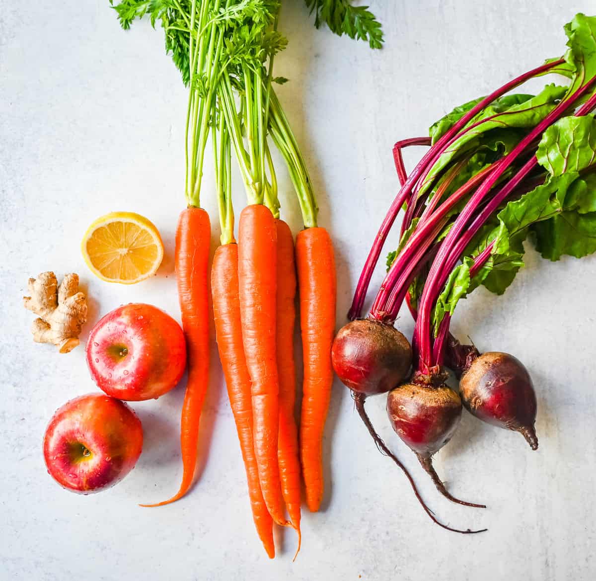 Carrot Apple Beet Lemon Ginger Juice Ingredients