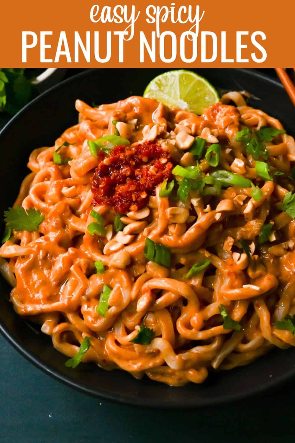 These salty, spicy, and sweet peanut noodles are made in less than 15 minutes and are so easy and taste delicious. You will be craving these simple Spicy Peanut Noodles!