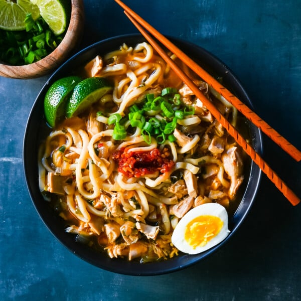 Homemade Chicken Ramen. This warm, comforting bowl of homemade chicken ramen is made with tender chicken, noodles, vegetables, in a perfectly spiced flavorful broth.