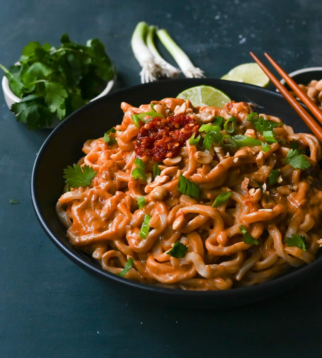 These salty, spicy, and sweet peanut noodles are made in less than 15 minutes and are so easy and taste delicious. You will be craving these simple Spicy Peanut Noodles!