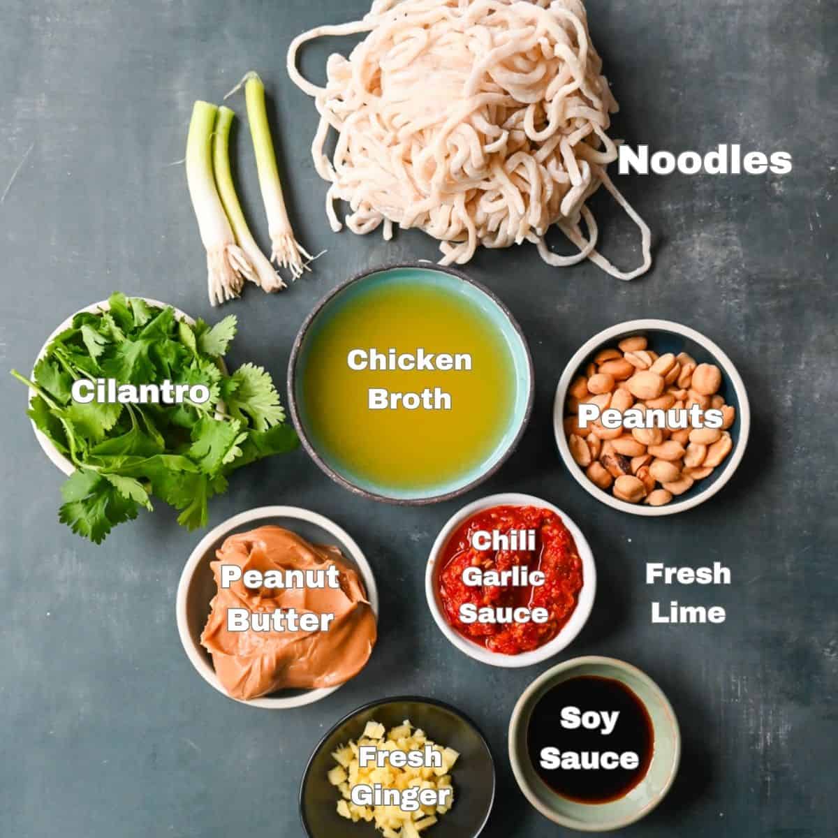 Spicy Peanut Noodles Ingredients