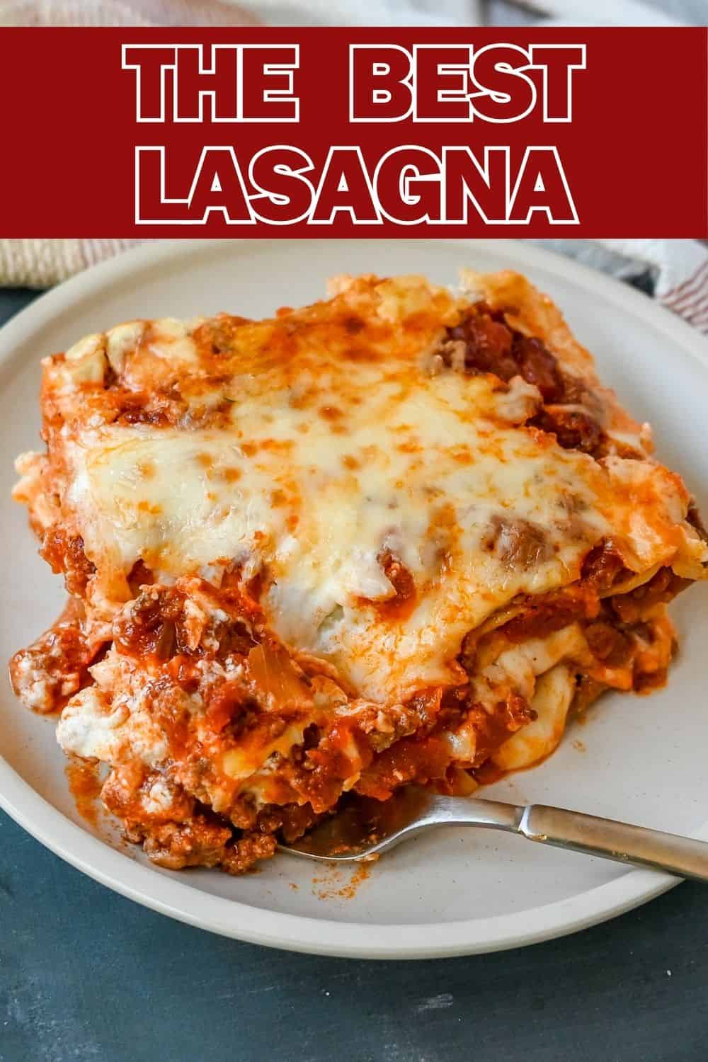 The Best Lasagna Recipe. This Italian Bolognese Lasagna is made with a creamy bechamel sauce with layers of meat sauce and cheese. This homemade lasagna is the best lasagna recipe!