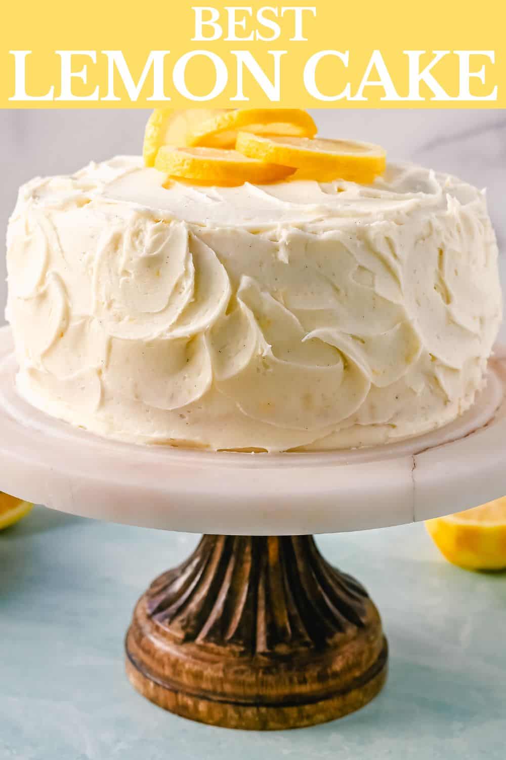 The Best Lemon Cake Recipe is moist, light, and fluffy made with fresh lemon juice and layered with lemon curd and lemon cream cheese frosting. This is the lemon cake of your dreams!