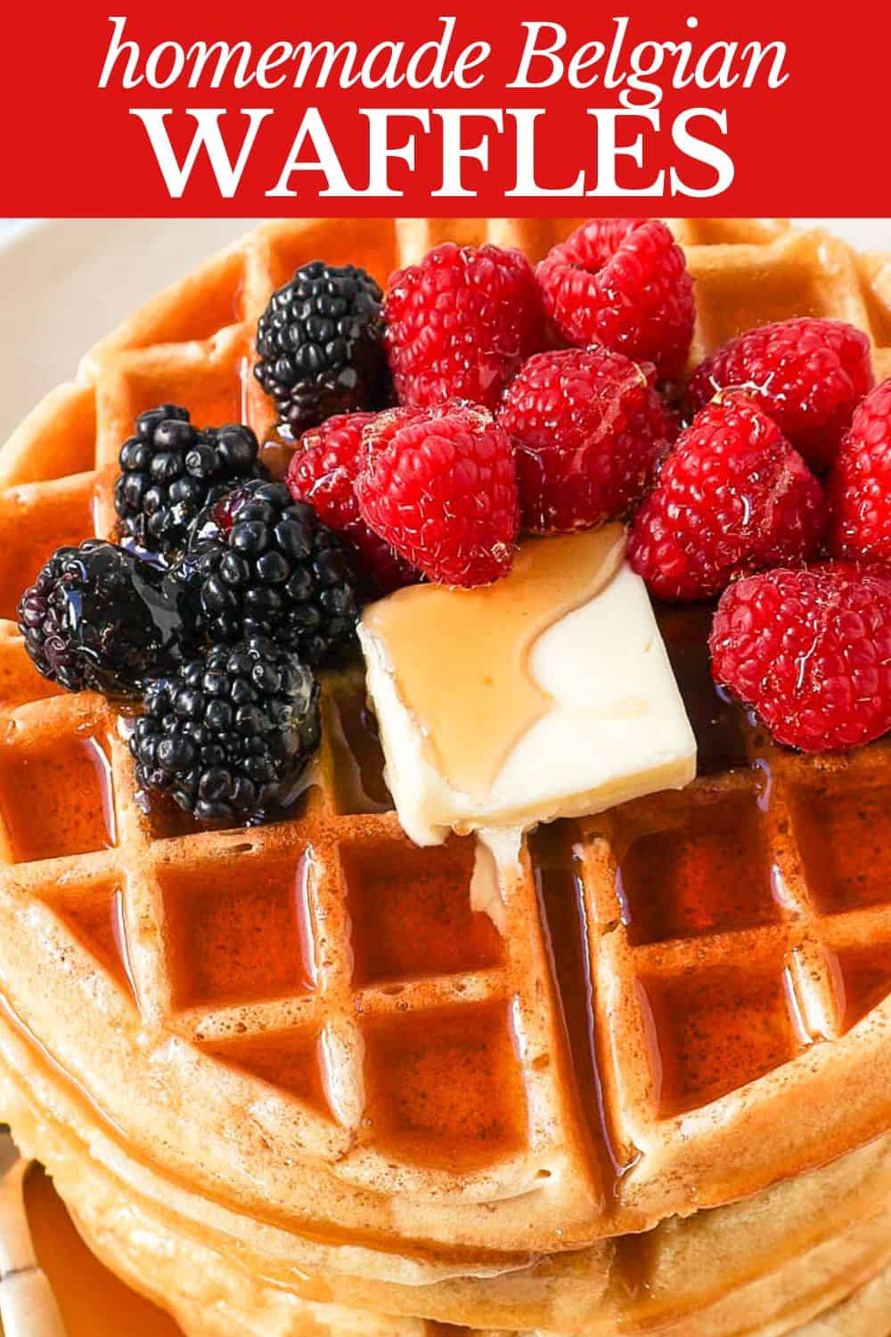 Buttermilk Waffles. How to make the best homemade Belgian waffles at home. Buttermilk waffles with crispy edges and chewy centers make the perfect weekend breakfast!