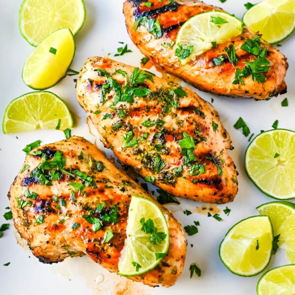 Cilantro Lime Chicken Marinade. This juicy, flavorful, tender Cilantro Lime Chicken is marinated in a zesty marinate and grilled until perfectly juicy. This fresh cilantro lime chicken will be your favorite summertime dish!