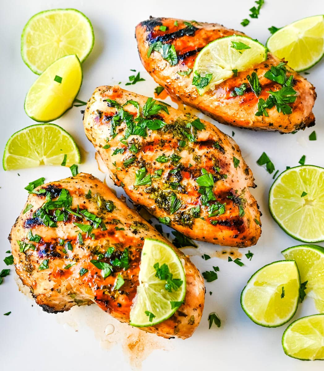 Cilantro Lime Chicken Marinade. This juicy, flavorful, tender Cilantro Lime Chicken is marinated in a zesty marinate and grilled until perfectly juicy. This fresh cilantro lime chicken will be your favorite summertime dish!