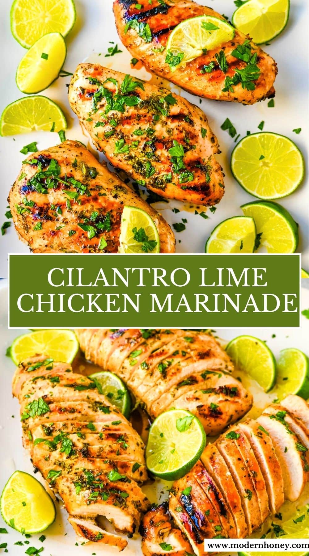 Cilantro Lime Chicken Marinade. This juicy, flavorful, tender Cilantro Lime Chicken is marinated in a zesty marinate and grilled until perfectly juicy. This fresh cilantro lime chicken will be your favorite summertime dish!