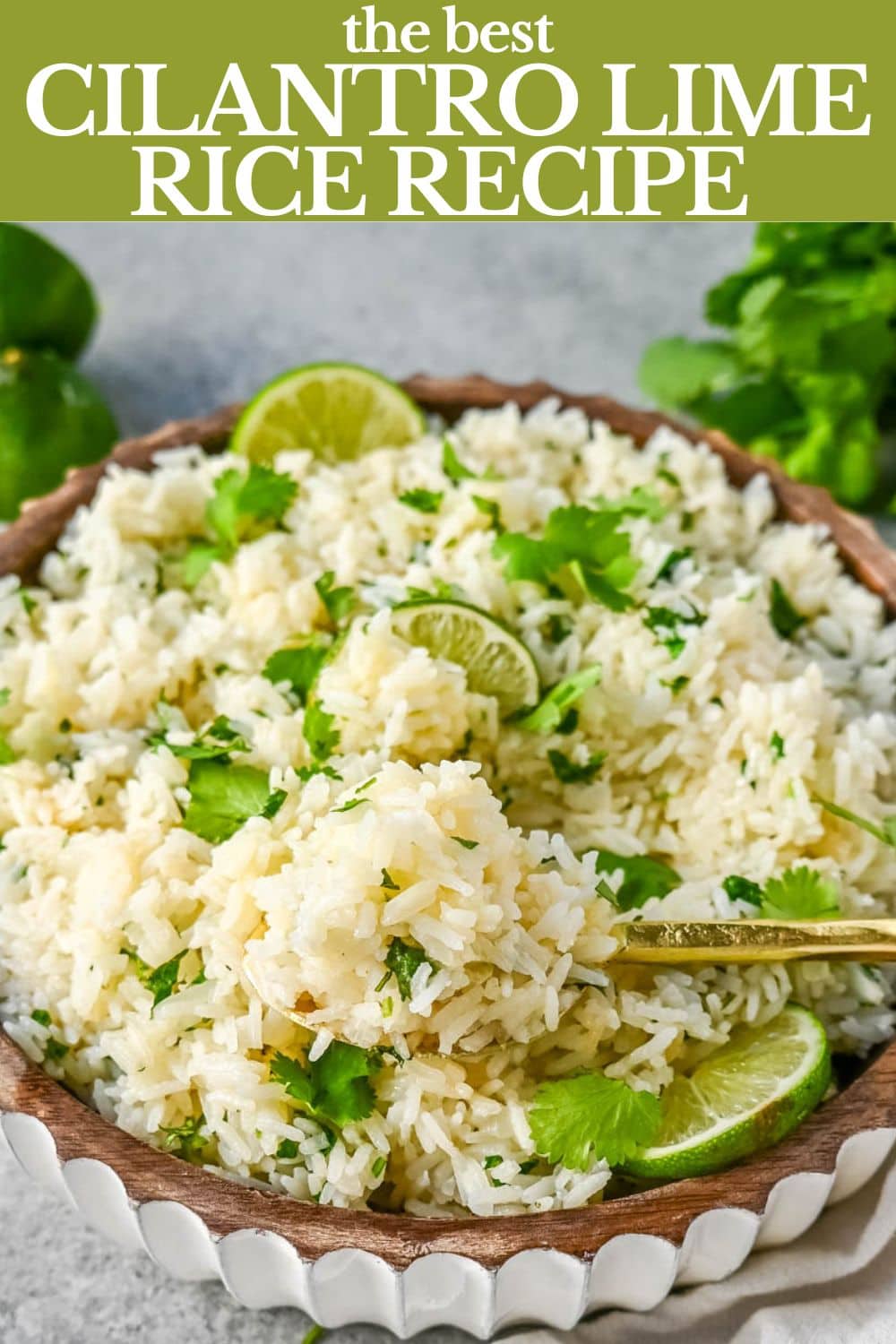 How to make the best homemade cilantro lime rice at home. This fluffy and flavorful cilantro lime rice is the perfect Mexican side dish recipe.