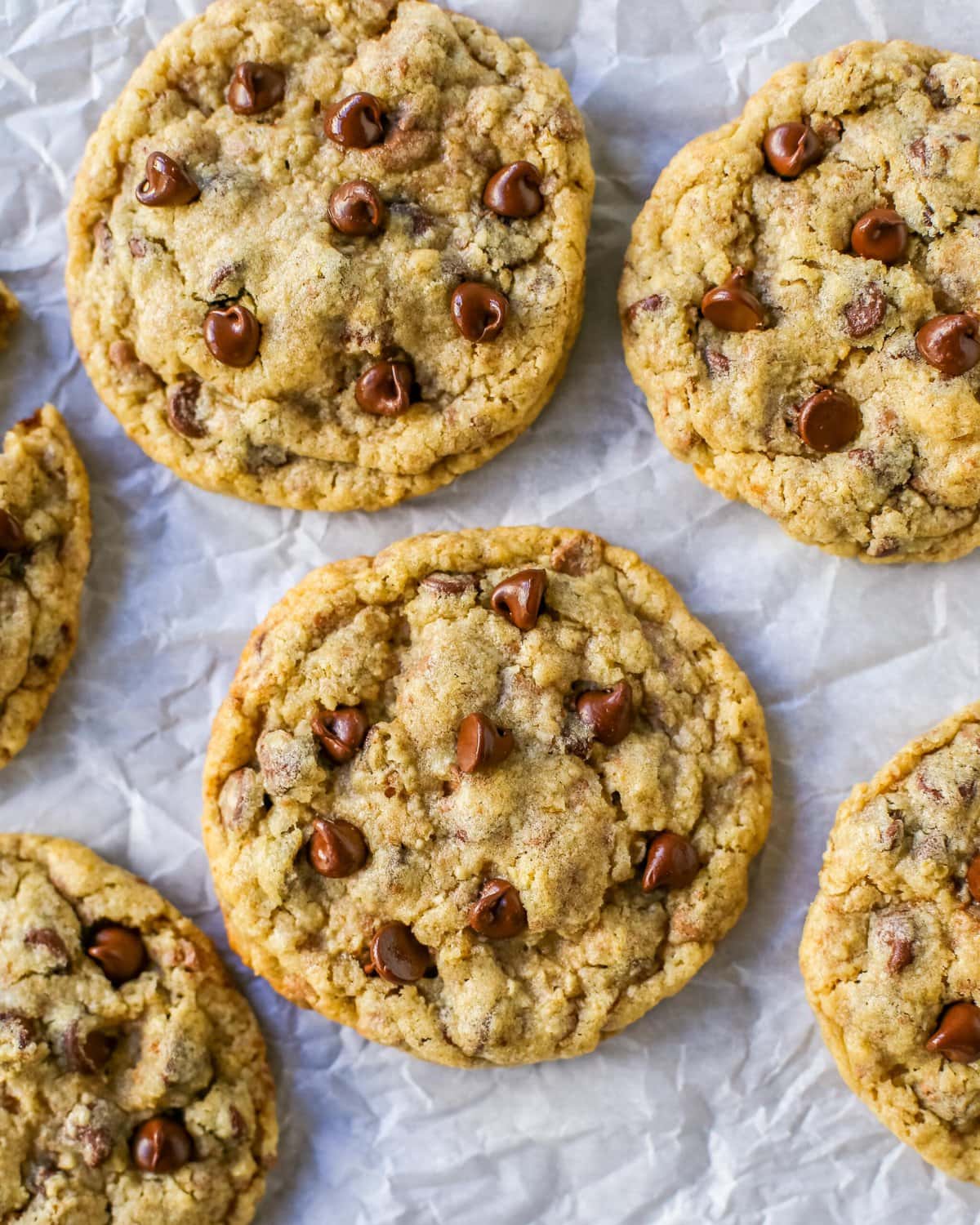 This Chocolate Chip Oatmeal Cookie Recipe was made famous from the Milk&Cookies Bakery in New York City. It has soft and chewy centers, with crisp edges, and ground oats for the perfect texture.