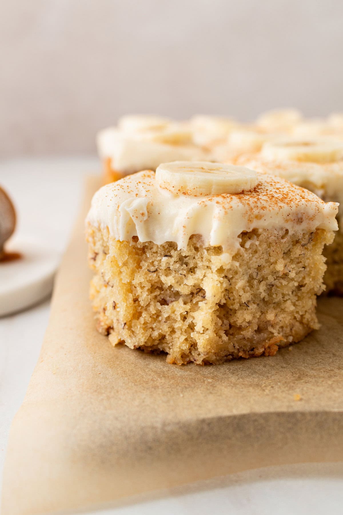 Jeff's BEST Banana Cake Recipe is a moist and tender banana cake with a creamy, sweet, and buttery cream cheese frosting. Some say it is the best banana cake in the world! This moist banana cake with cream cheese frosting is baked in a 9×13 pan and is always a hit!