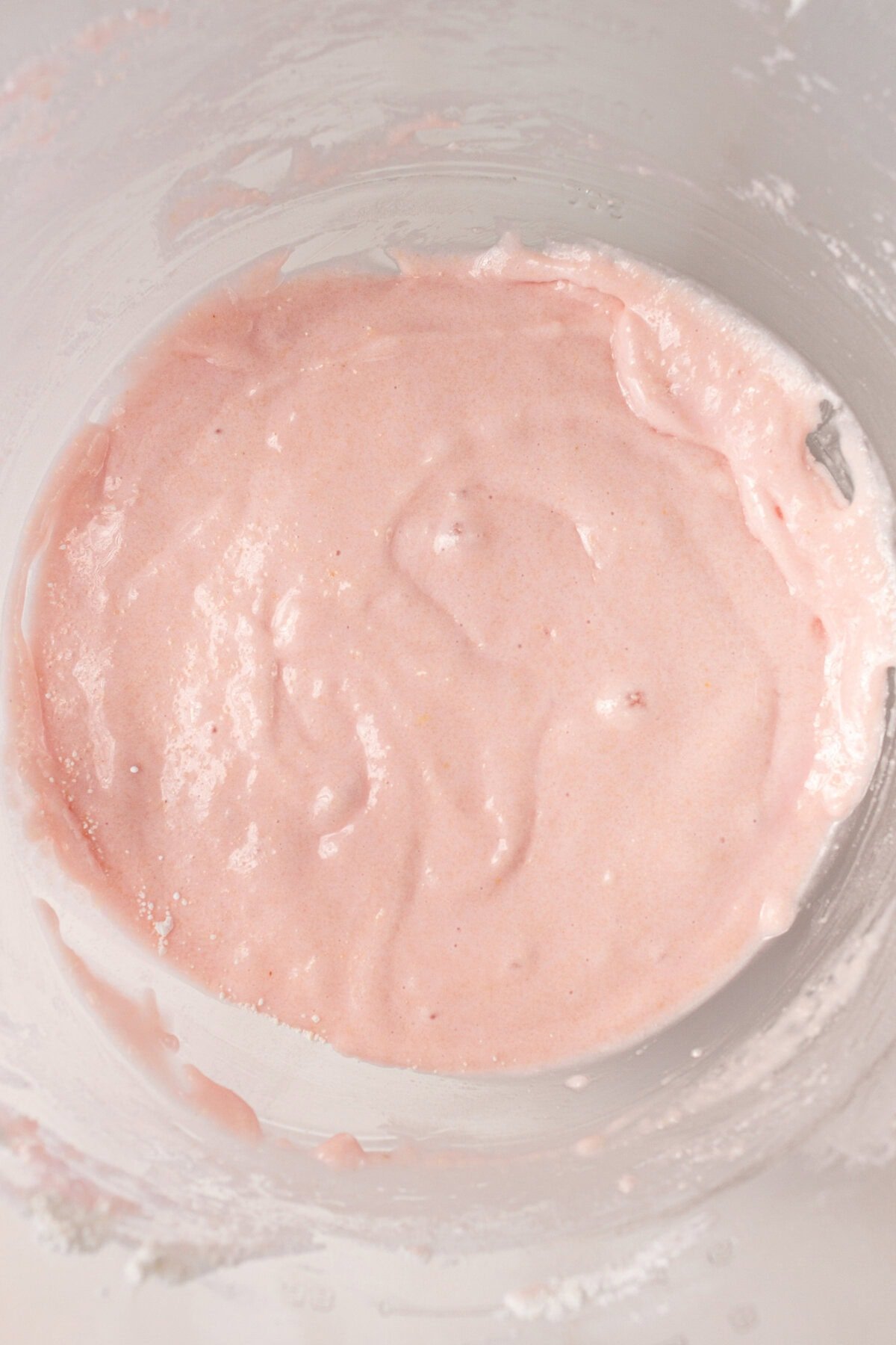 Homemade macaron batter before baking