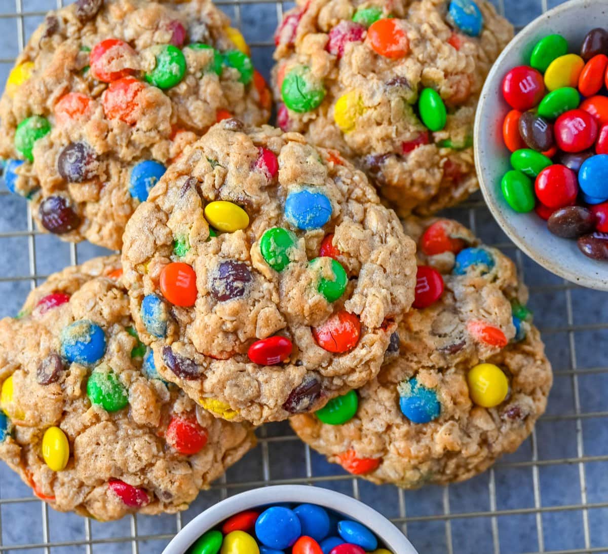 Gluten-Free Monster cookies are the perfect combination of oats, peanut butter, chocolate chips, and M&M's. The best part? They’re naturally gluten-free and naturally flourless. Whether you’re gluten-sensitive, celiac, or just love a hearty cookie, this Flourless Monster Cookie recipe will have you baking up a storm.
