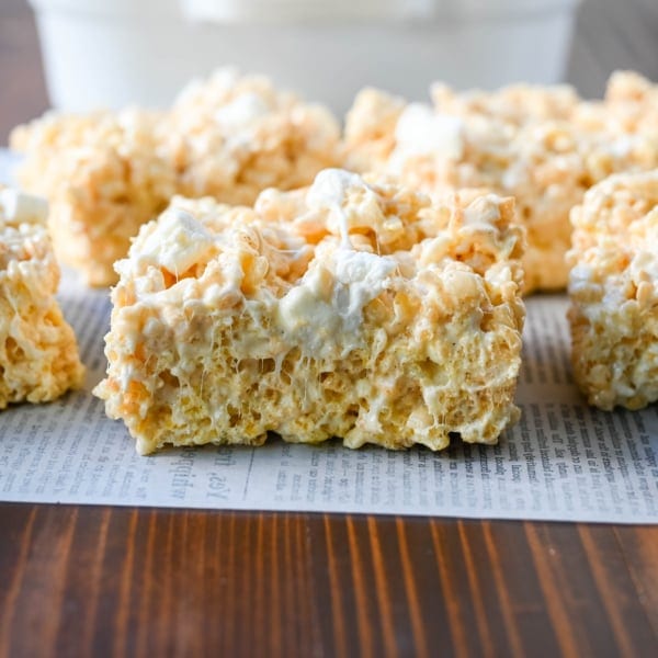 Want to know the secret to make the Best Rice Krispies Treats ever? The secret is brown butter and extra marshmallows to make the most flavorful, gooey Brown Butter Rice Krispies Treats imaginable. People are going to begging you for the recipe!