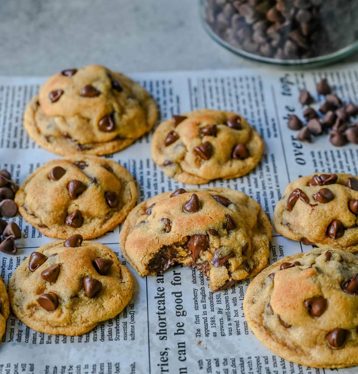 These chewy almond flour chocolate chip cookies are soft in the middle, crisp on the edges, and filled with chocolate chips. These gluten-free chocolate chip cookies are flourless making them the perfect gluten free cookie that still tastes absolutely delicious. You will love this soft and chewy gluten-free chocolate chip cookie recipe!