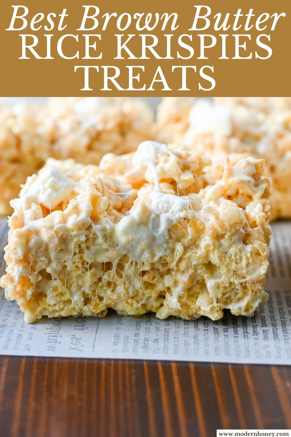 Want to know the secret to make the Best Rice Krispies Treats ever? The secret is brown butter and extra marshmallows to make the most flavorful, gooey Brown Butter Rice Krispies Treats imaginable. People are going to begging you for the recipe!