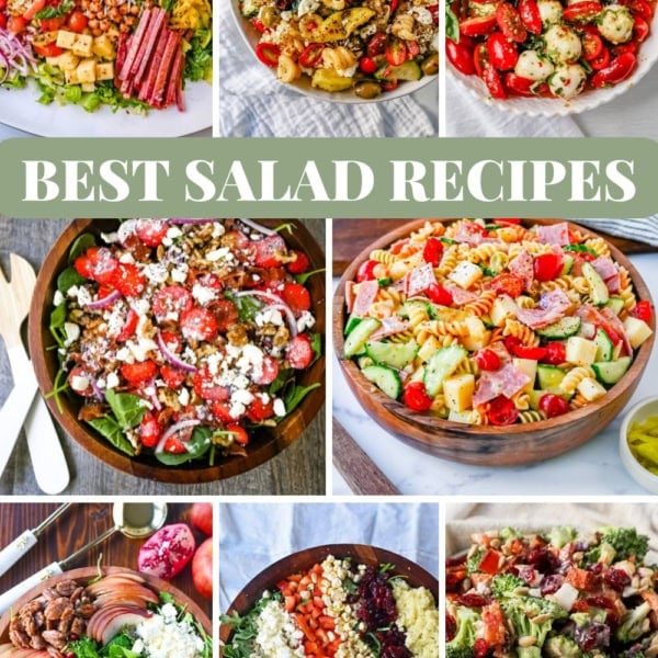 Easy and Healthy Salad Recipes. Fresh Homemade Salads including pasta salad, green salad, fruit salad and summer salads- best salad recipes for any occasion.