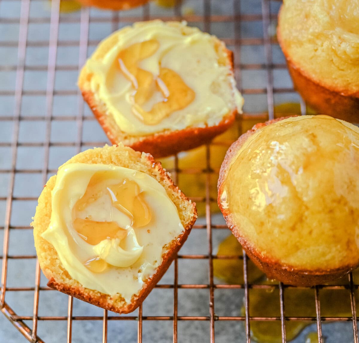 The Best Corn Muffins are moist, flavorful, and tender with a balance between savory corn flavor and a touch of sweetness. These moist cornbread muffins are delicious on their own or with a slather of honey butter. Whip up these homemade cornbread muffins in under 30 minutes!