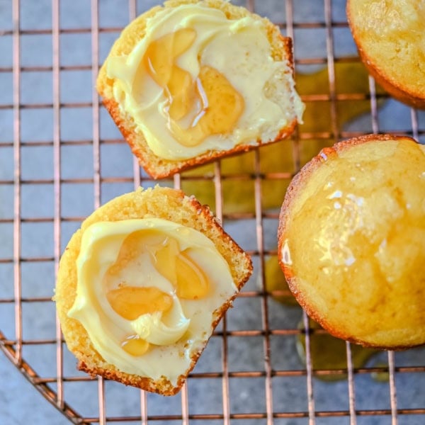 The Best Corn Muffins are moist, flavorful, and tender with a balance between savory corn flavor and a touch of sweetness. These moist cornbread muffins are delicious on their own or with a slather of honey butter. Whip up these homemade cornbread muffins in under 30 minutes!