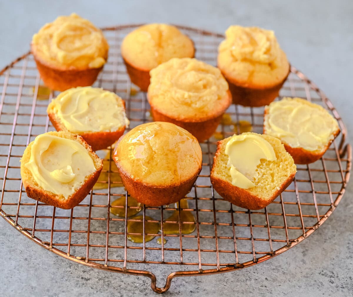 The Best Corn Muffins are moist, flavorful, and tender with a balance between savory corn flavor and a touch of sweetness. These moist cornbread muffins are delicious on their own or with a slather of honey butter. Whip up these homemade cornbread muffins in under 30 minutes!