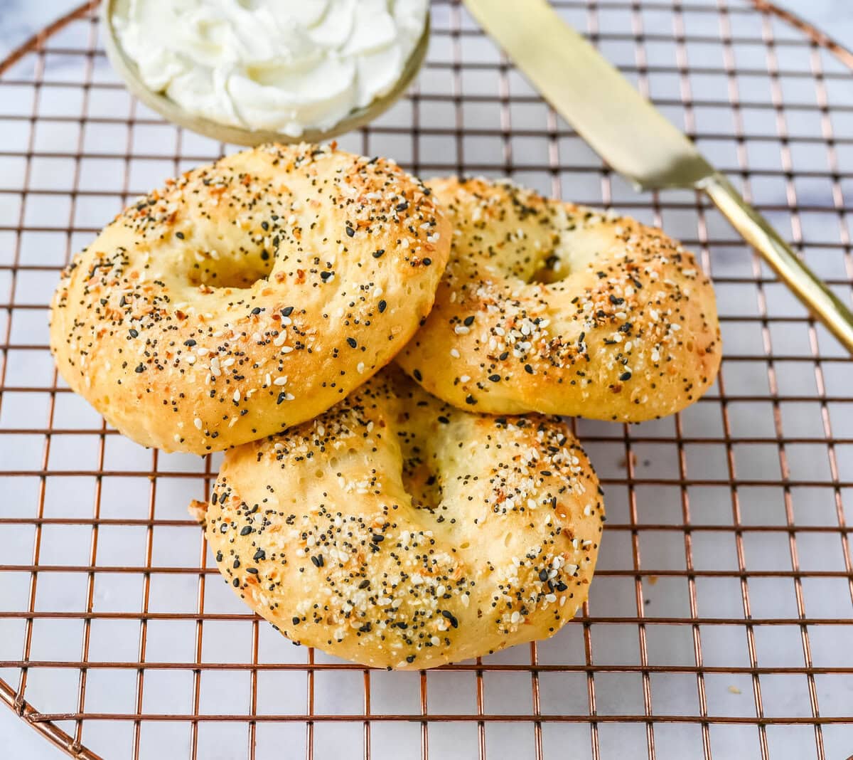 These high-protein cottage cheese bagels are soft, chewy, super easy, and easy to whip up for a quick breakfast. If you are looking for a no-yeast bagel recipe that’s easy, protein-packed, and made with just a few ingredients, this is your go-to. Makek homemade bagels in less than 30 minutes and with over 10 grams of protein in each bagel, they are a great way to start your day!These high-protein cottage cheese bagels are soft, chewy, super easy, and easy to whip up for a quick breakfast. If you are looking for a no-yeast bagel recipe that’s easy, protein-packed, and made with just a few ingredients, this is your go-to. Makek homemade bagels in less than 30 minutes and with over 10 grams of protein in each bagel, they are a great way to start your day!