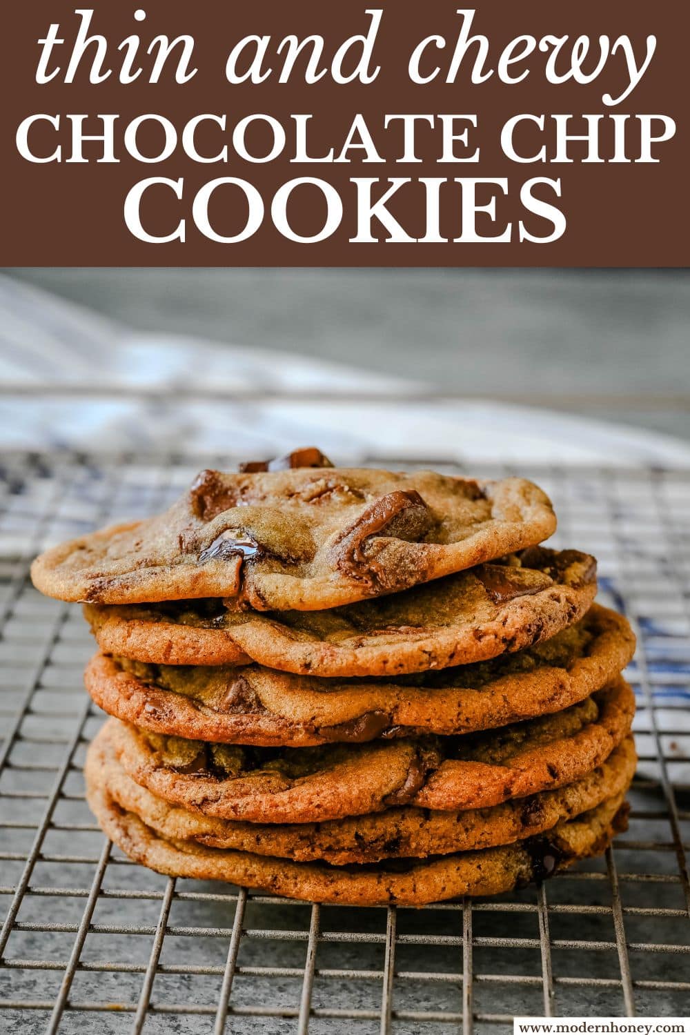 Are you team crispy or chewy? These thin and chewy chocolate chip cookies will win you over from the very first bite. Rich, buttery, and loaded with melty chocolate, these cookies are the perfect balance of crisp edges and soft, gooey centers. You are going to love these Thin and Chewy Chocolate Chip Cookies!