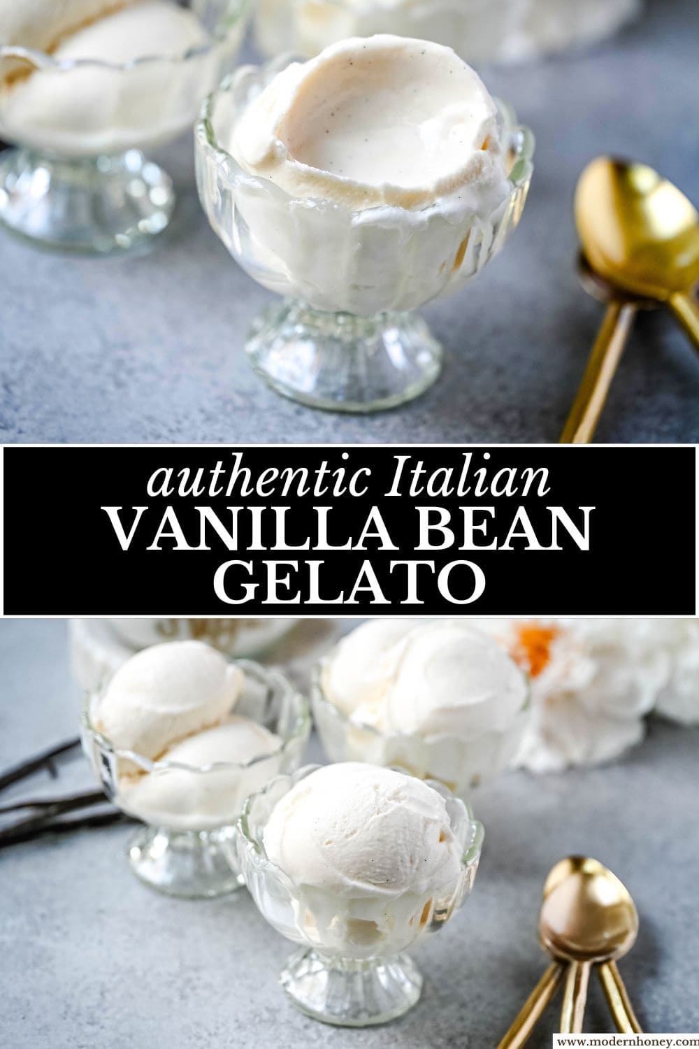 This Vanilla Bean Gelato (also known as Fior de Latte Gelato) is a homemade gelato recipe and is the ultimate summer dessert made with real vanilla beans and a custard base for that authentic gelato texture. This from-scratch vanilla bean gelato is better than store-bought and easier to make than you think...it is rich, creamy, and full of vanilla flavor.