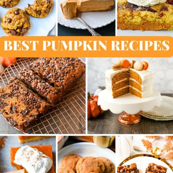 Best Pumpkin Recipes. Fall just isn’t complete without pumpkin everything! I’ve rounded up the very best pumpkin recipes, so you can enjoy the cozy flavors of pumpkin all season long. Whether you’re craving a loaf of moist pumpkin bread, a spiced oatmeal pumpkin cookie, or a stack of pumpkin pancakes, these recipes are tested, loved, and delicious.