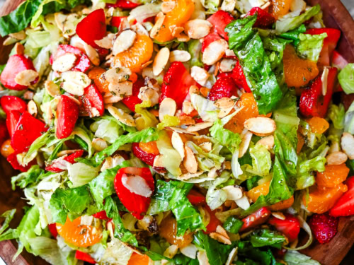 Strawberry Mandarin Orange Salad with Candied Almonds