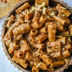 This One Pot French Onion Pasta takes everything you love about French onion soup and turns it into a creamy and cheesy pasta dish. This popular dinner recipe on TikTok is made in just one pot, with caramelized onions, garlic, thyme, and pasta simmered in a savory creamy broth, then topped with Gruyère and Parmesan cheese. 