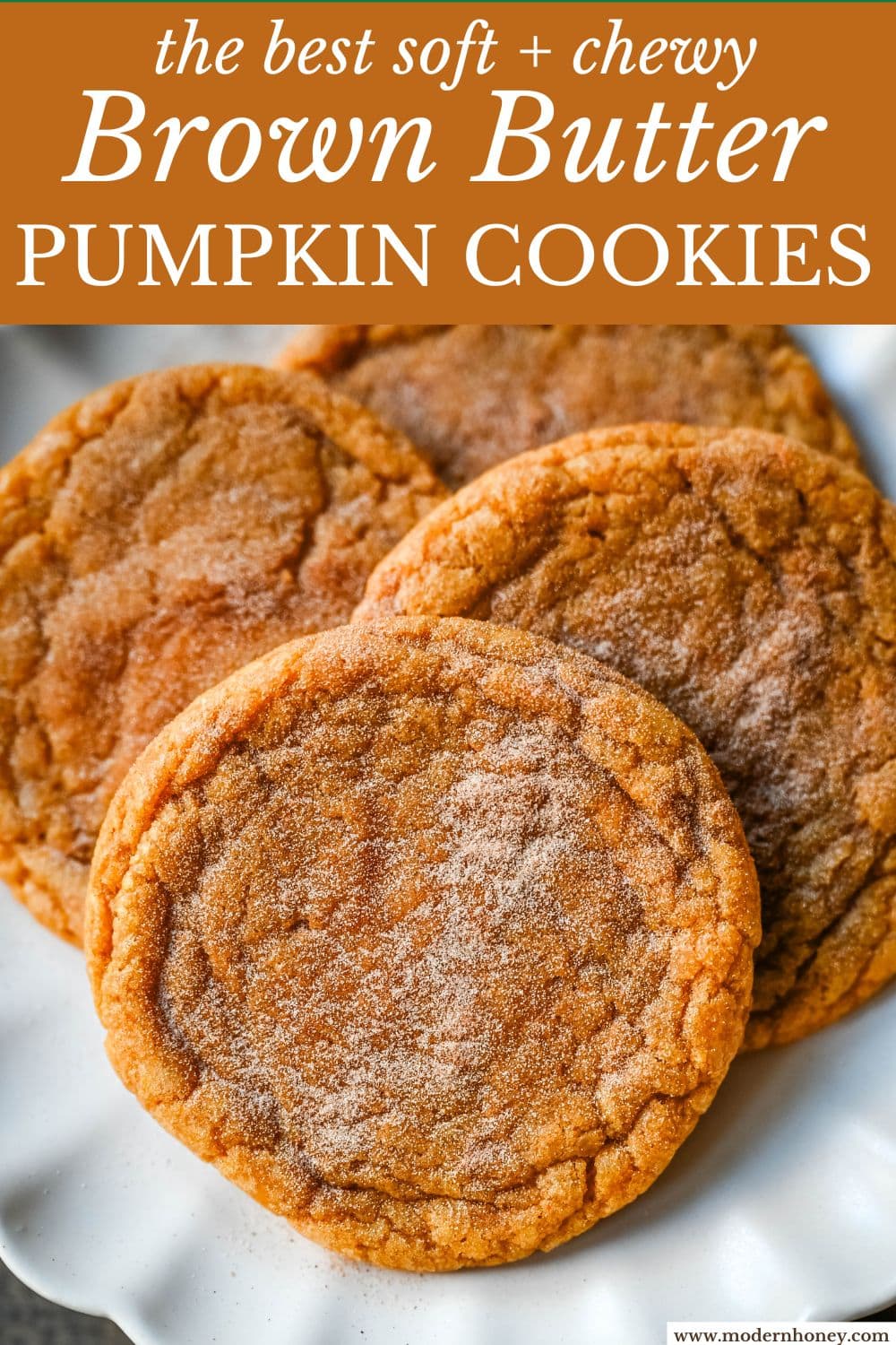 This Brown Butter Pumpkin Cookie Recipe combines warm spices, pumpkin, and rich brown butter flavor to create the perfect Fall cookie. This is the best soft and chewy pumpkin cookie!