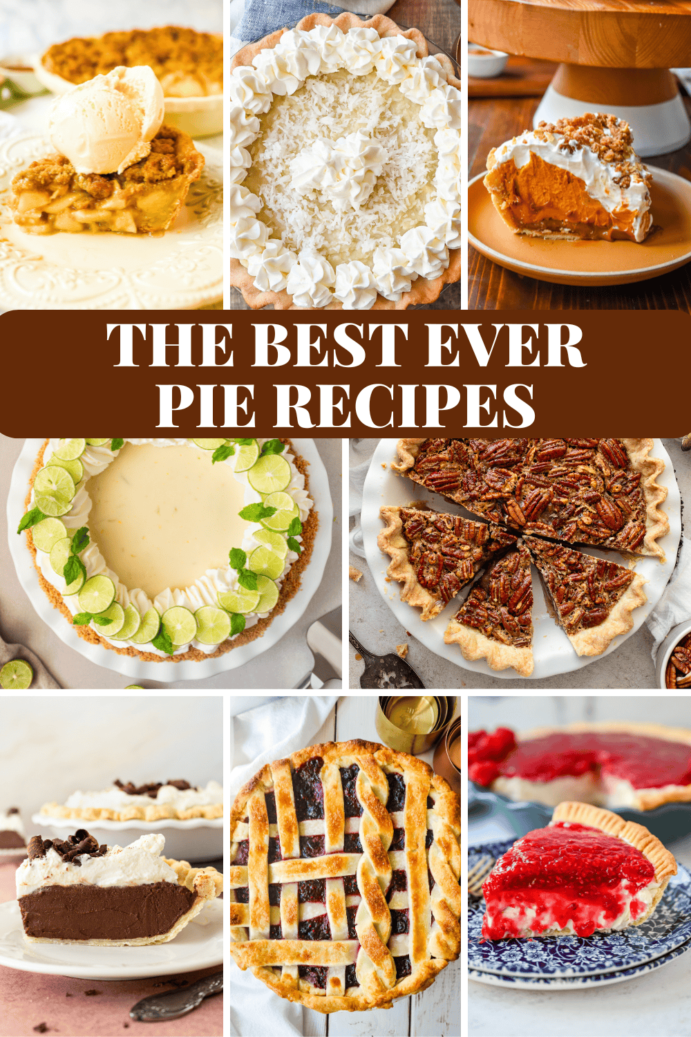 Best Pie Recipes. Whether you’re craving a fruity and fresh pie, rich and chocolatey pie, or perfectly spiced one for the holidays, this collection of 40+ pie recipes has something for everyone. From classic favorites like apple pie and pecan pie to creative twists like cannoli pie and chocolate peanut butter pie, these pie recipes are tried-and-true crowd-pleasers!