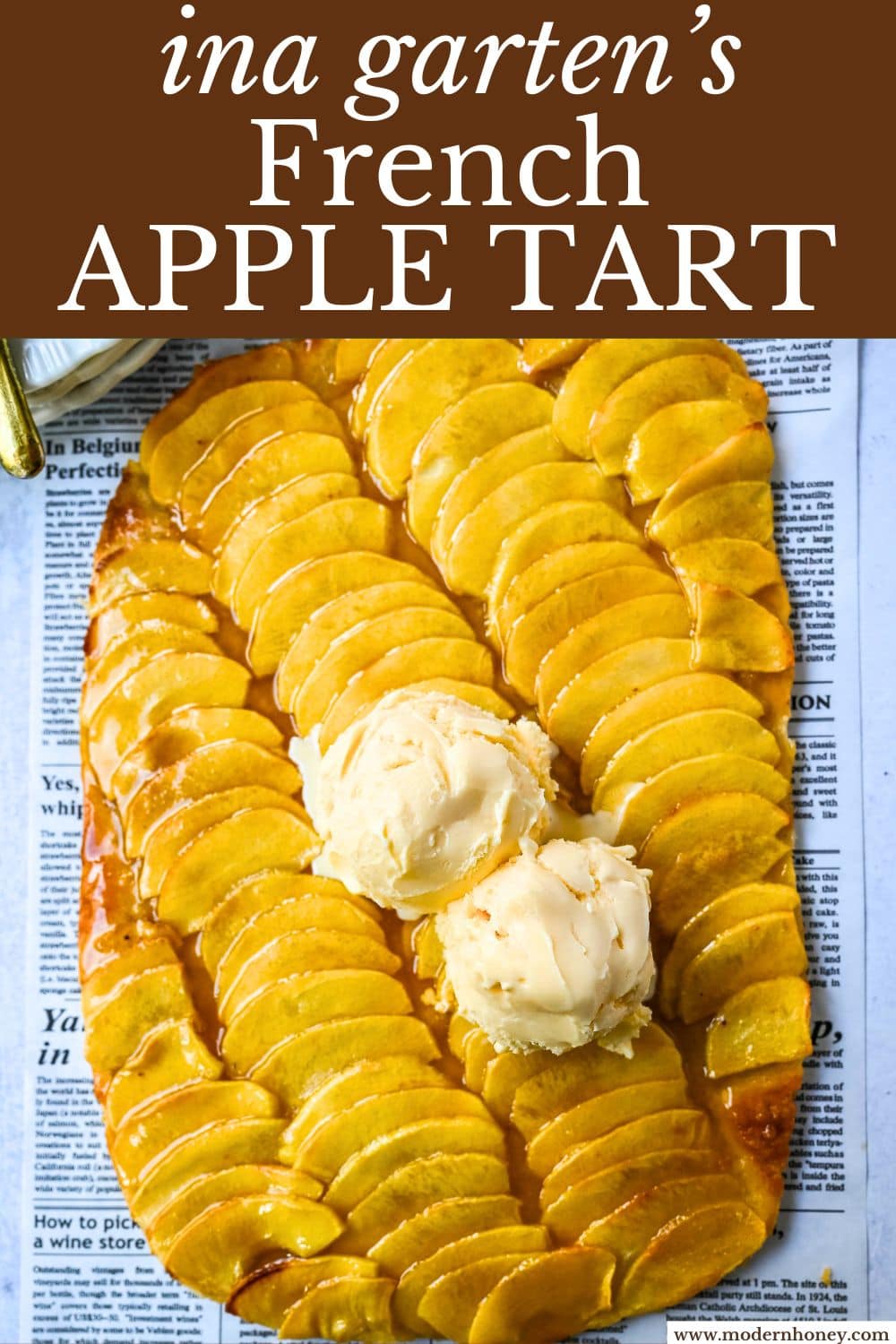 This homemade French Apple Tart recipe features a buttery crust, thinly sliced Granny Smith apples, and a golden apricot glaze for a bakery-style dessert. This Ina Garten French Apple Tart recipe is the best apple tart recipe, perfect for entertaining, holidays or any Fall baking.