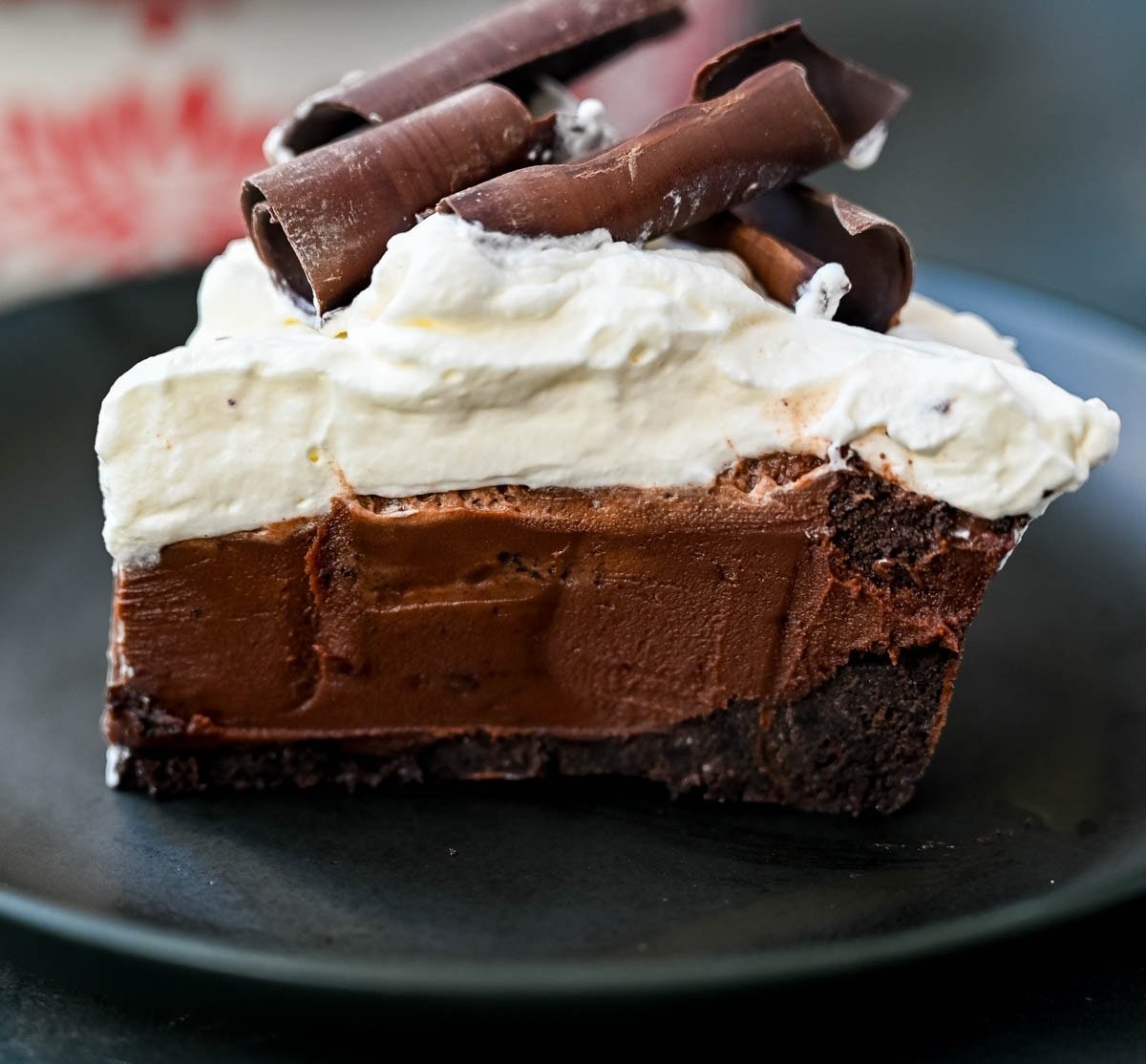 This No Bake Chocolate Cream Pie is made with a buttery Oreo crust holding a luscious chocolate ganache filling topped with sweetened whipped cream. Made with just a handful of ingredients, it’s creamy, chocolatey, and totally foolproof. An easy Chocolate Cream Pie recipe!