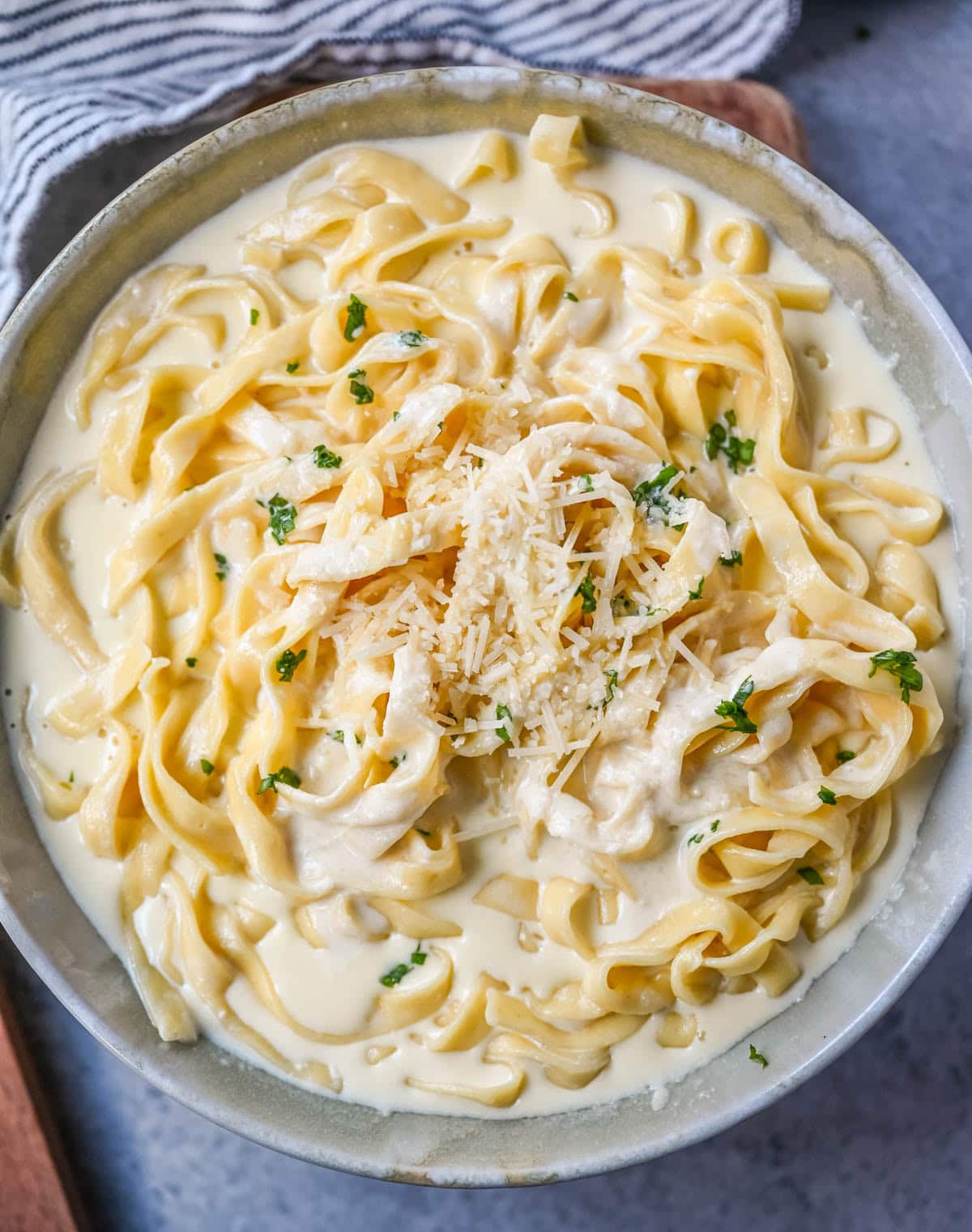 This is the best Alfredo sauce recipe that's rich, creamy, and made completely from scratch with butter, heavy cream, garlic, and freshly grated parmesan. This classic homemade Alfredo sauce comes together in under 20 minutes and is way better than anything in a jar.