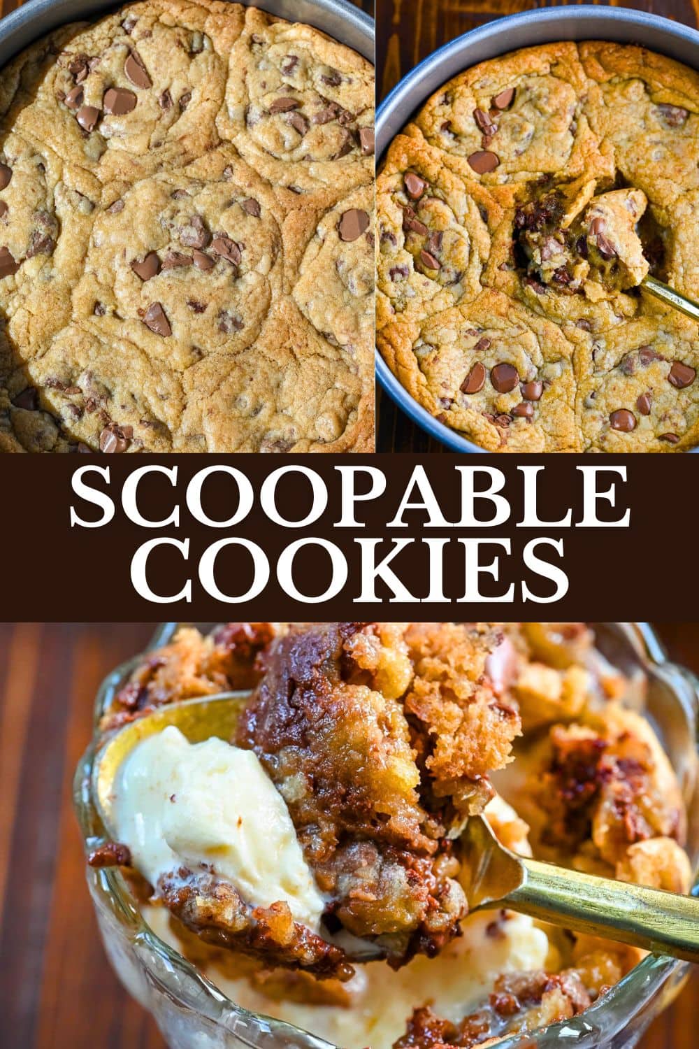These scoopable cookies are the viral TikTok cookie trend everyone is obsessed with that's soft, gooey, and intentionally slightly underbaked so you can scoop them straight from the pan. Made with classic chocolate chip cookie dough, they bake into a warm, melty, almost brownie-like texture that’s completely irresistible. Instead of perfectly shaped cookies, you get a soft cookie “skillet-style” dessert that’s perfect for spooning and sharing!