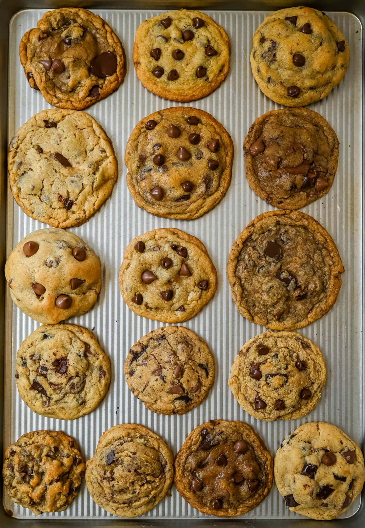 Best Chocolate Chip Cookie Recipes — A Complete Guide to Every Style. If you have ever wondered what the difference is between all of the chocolate chip cookie recipes out there, you are in the right place. We tested every single chocolate chip cookie recipe on our blog side by side to find out exactly what makes each one unique — from thick bakery style cookies to thin and chewy classic cookies, soft and gooey one bowl cookies, and everything in between. Here's your Ultimate Chocolate Chip Cookie Showdown: 20 Recipes Compared.