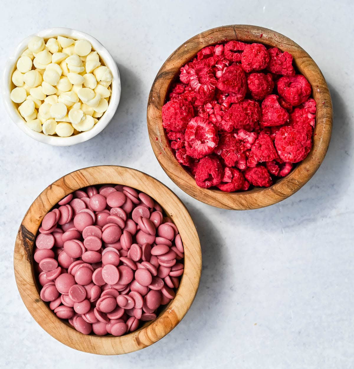 homemade raspberry chocolate ingredients