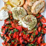 This Burrata Tomato Salad is made with creamy burrata, juicy tomatoes, fresh basil, and a balsamic drizzle — this 10-minute Burrata Caprese Salad is the easiest no-cook summer appetizer.