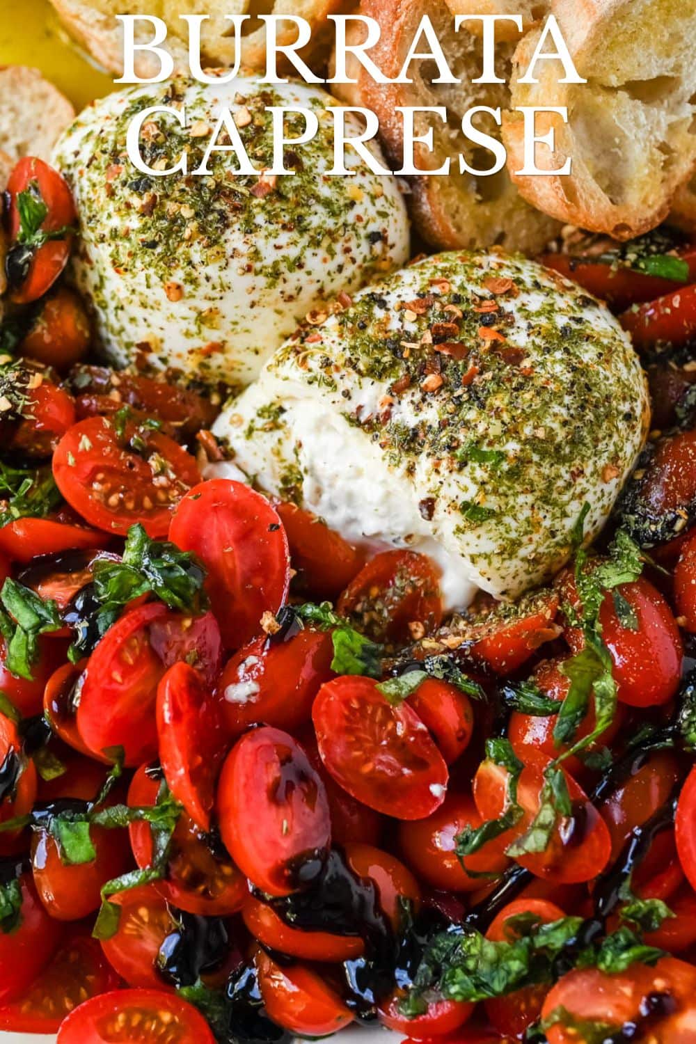 This Burrata Tomato Salad is made with creamy burrata, juicy tomatoes, fresh basil, and a balsamic drizzle — this 10-minute Burrata Caprese Salad is the easiest no-cook summer appetizer.