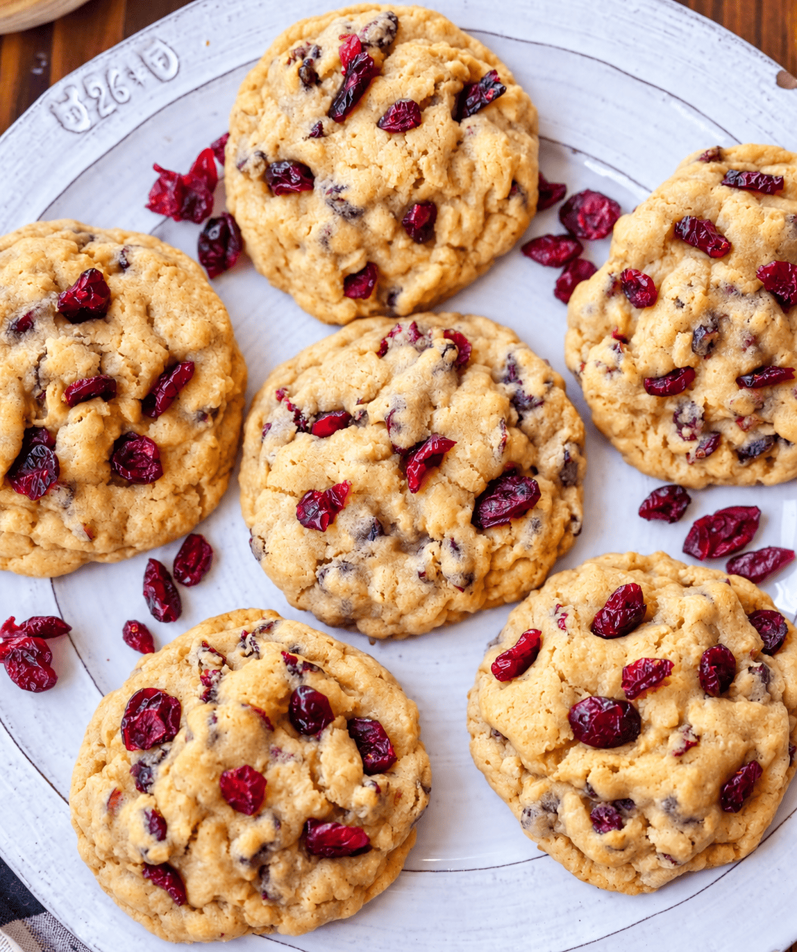 These soft and chewy cranberry oatmeal cookies are packed with sweetened dried cranberries and hearty oats, with a secret ingredient for the perfect texture. These are the best cranberry oatmeal cookies and always receive 5-star reviews.