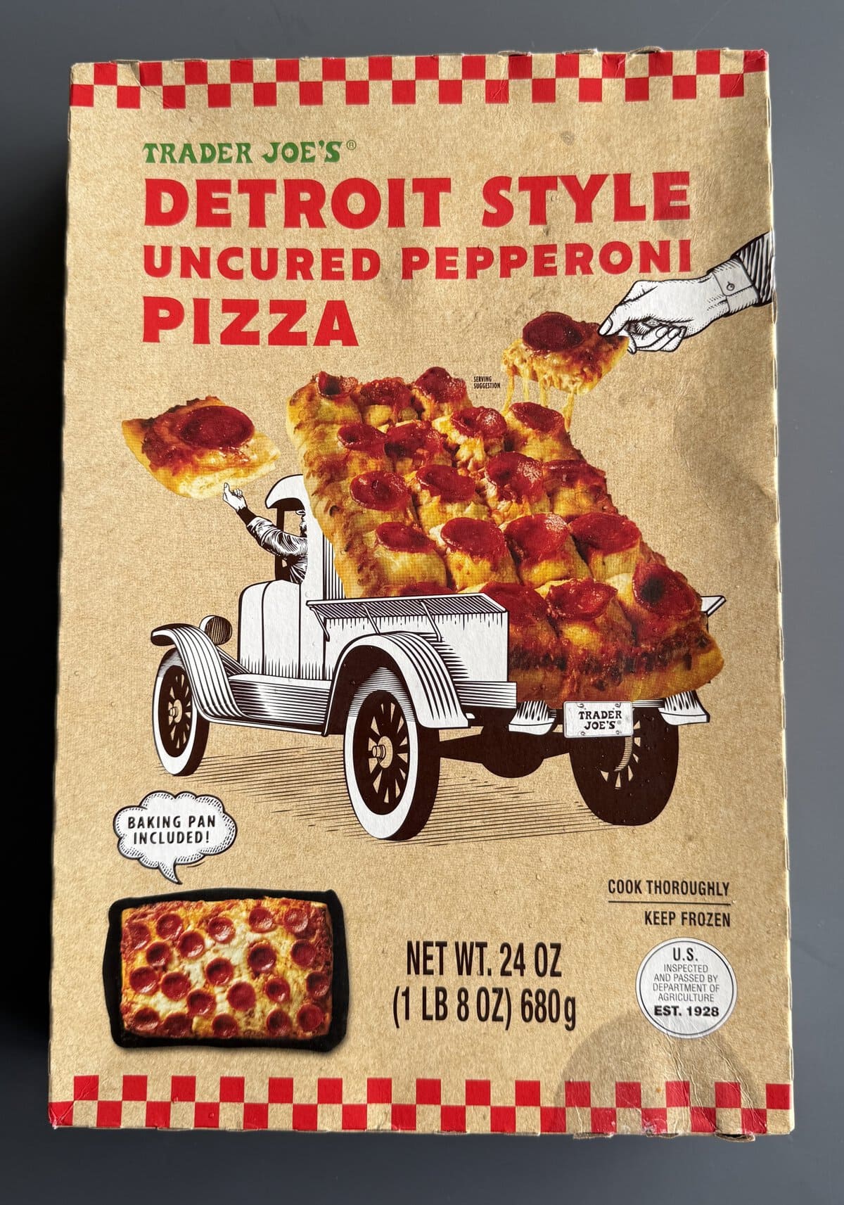 Trader Joe's Detroit Style Pizza.