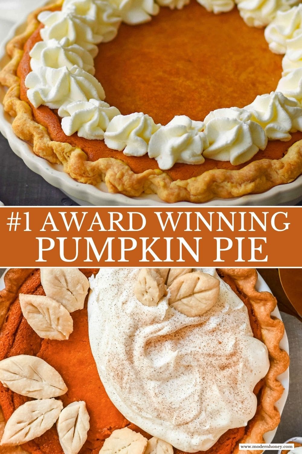 The best pumpkin pie recipe you'll ever make! This award-winning creamy pumpkin pie won 1st place in a taste test of 12 popular pumpkin pie recipes. The secret is cream cheese and butter, which make a rich, silky, cheesecake-like filling in a flaky all-butter pie crust. An easy homemade pumpkin pie from scratch, perfect for Thanksgiving dessert, fall baking, and holiday pies. Make it ahead! Even pumpkin pie haters love it. Save this pin!