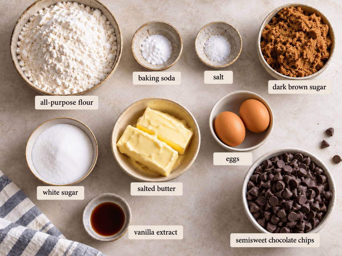 Mrs. Fields Chocolate Chip Cookie Recipe Ingredients